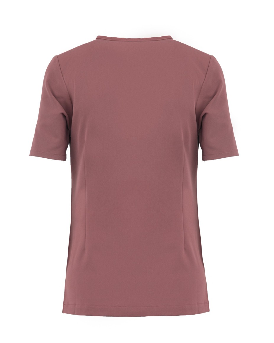 V-Neck Two Pockets – Scrub Top Women WMT002 Terra Rose - MYNTS