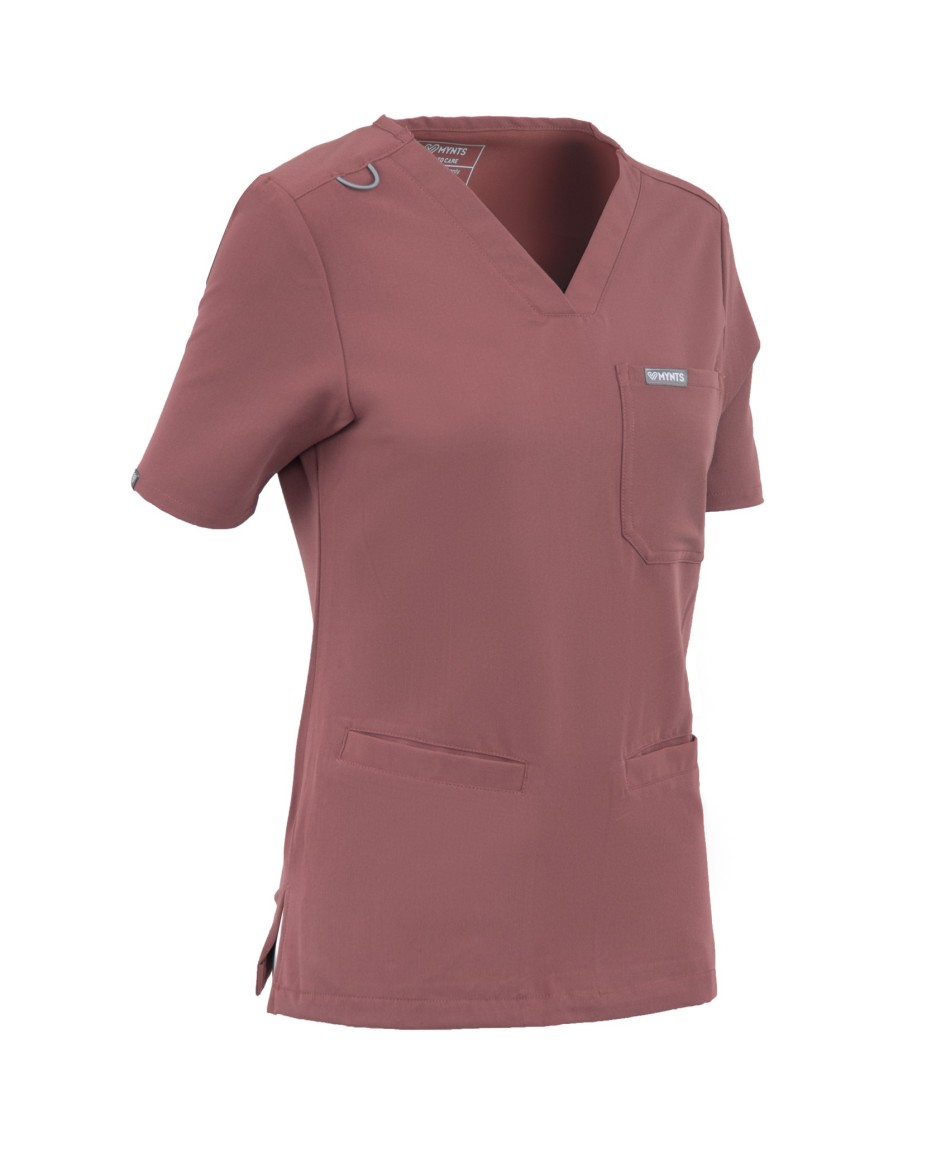 copy of MYNTS V-Neck Two Pockets – Scrub Top Women WMT002 Terra Rose - MYNTS