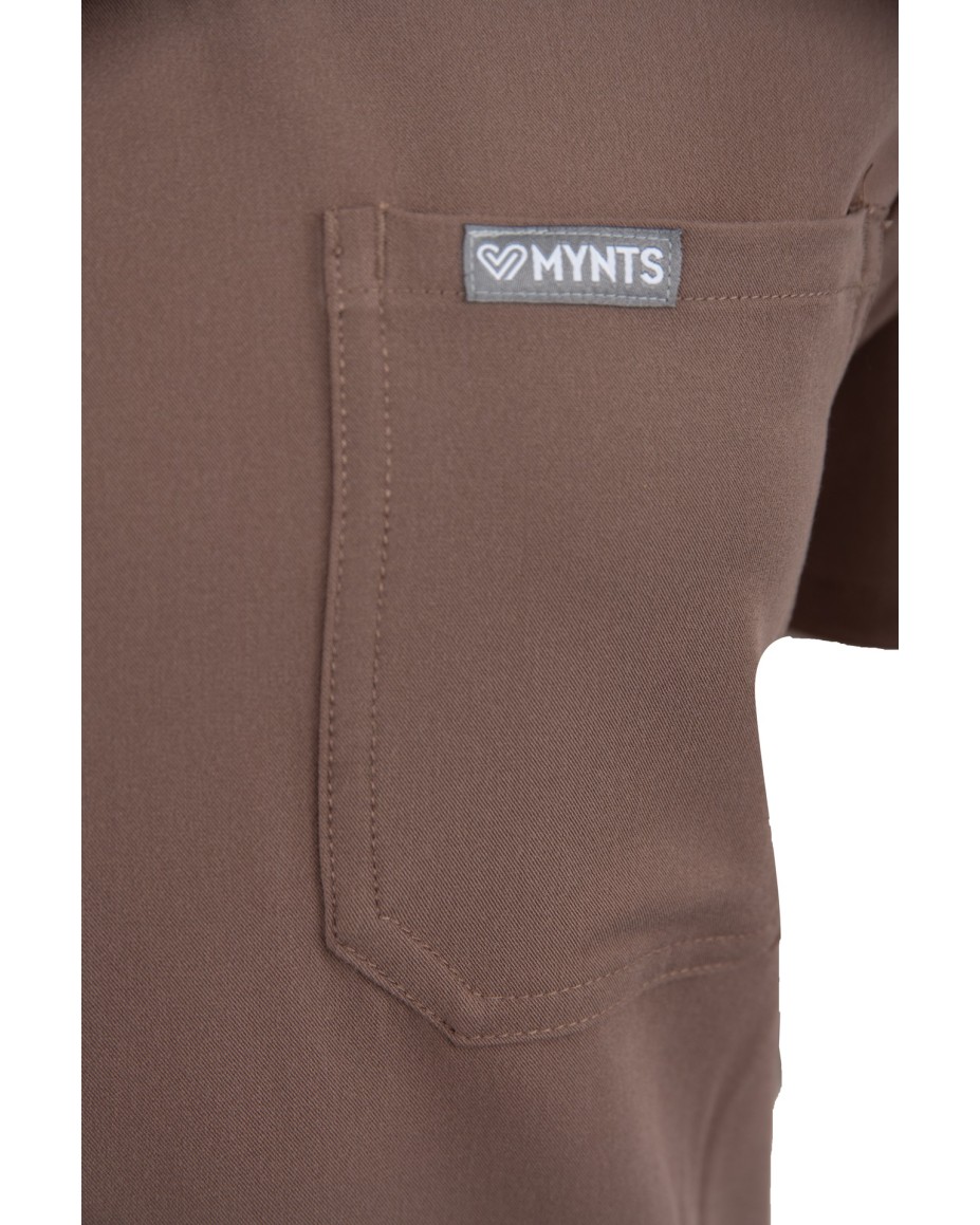 copy of MYNTS V-Neck Two Pockets – Scrub Top Women WMT002 Sahara Mokka - MYNTS