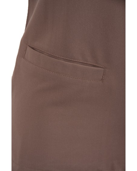 V-Neck Two Pockets – Scrub Top Women WMT002 Sahara Mokka - MYNTS