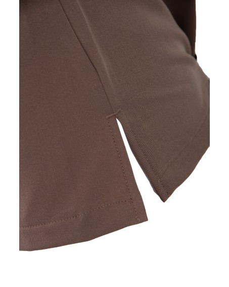 V-Neck Two Pockets – Scrub Top Women WMT002 Sahara Mokka - MYNTS