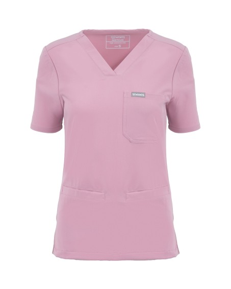 V-Neck Two Pockets – Scrub Top Women WMT002 Rose Water - MYNTS