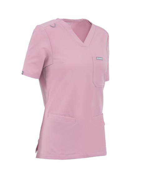 V-Neck Two Pockets – Scrub Top Women WMT002 Rose Water - MYNTS
