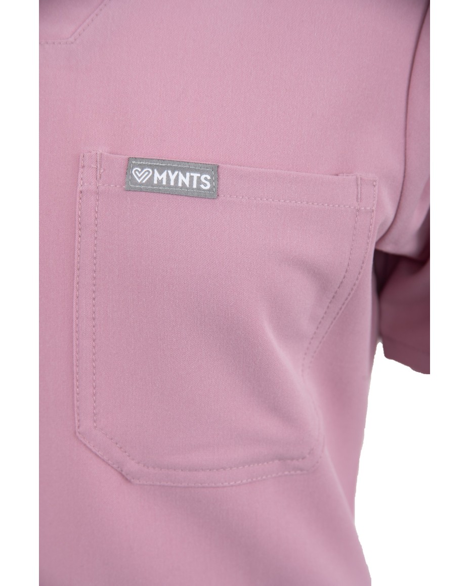V-Neck Two Pockets – Scrub Top Women WMT002 Rose Water - MYNTS