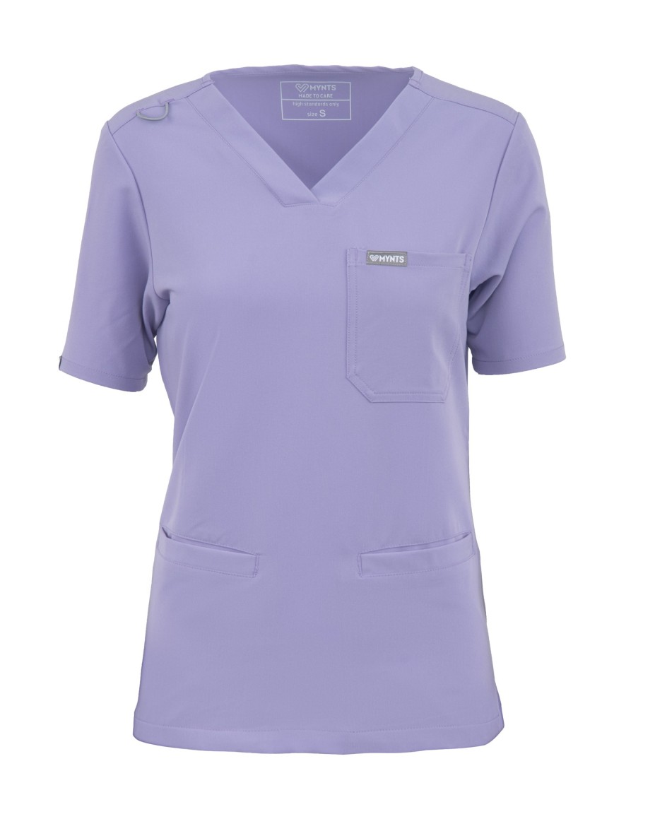 V-Neck Two Pockets – Scrub Top Women WMT002 Lavender - MYNTS