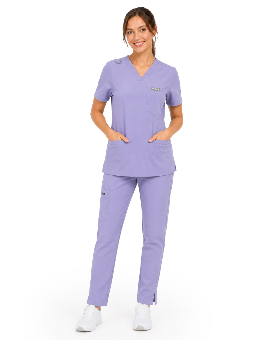 copy of MYNTS V-Neck Two Pockets – Scrub Top Women WMT002 Lavender - MYNTS