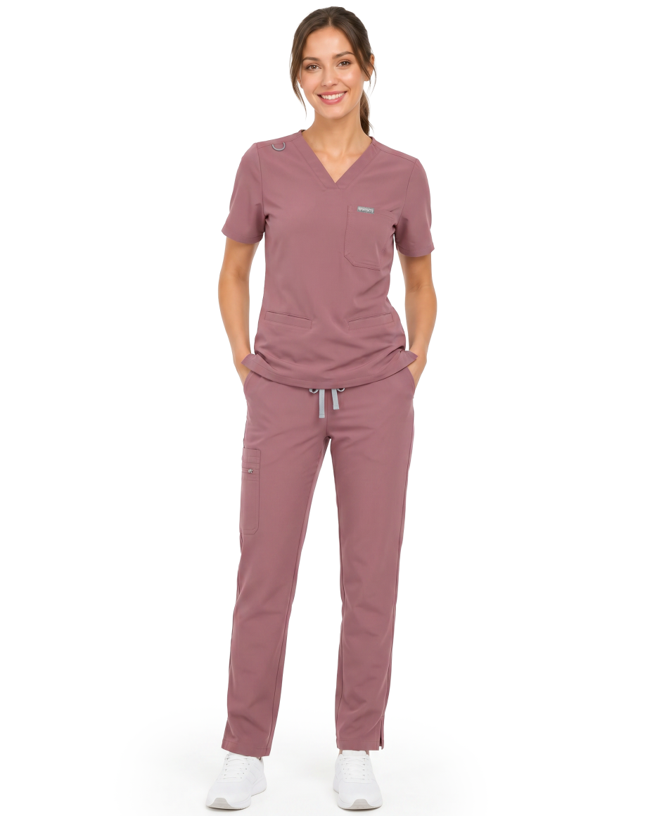 Straight Leg Pants Women WMP002 Terra Rose - MYNTS