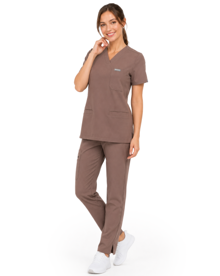 Straight Leg Pants Women WMP002 Sahara Mokka - MYNTS