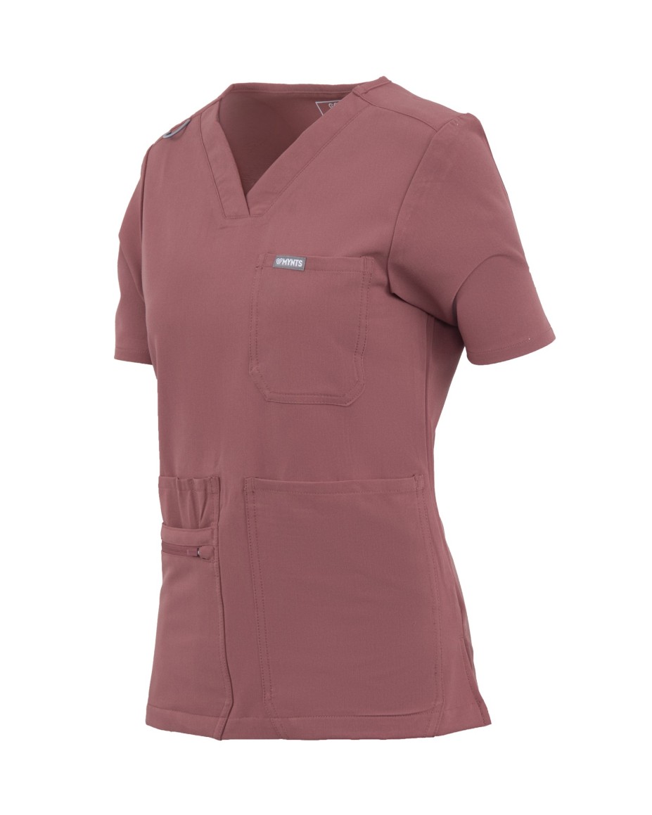 copy of MYNTS V-Neck Pocket Genius – Scrub Top Women WMT001 Terra Rose - MYNTS
