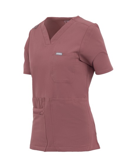 V-Neck Pocket Genius – Scrub Top Women WMT001 Terra Rose - MYNTS