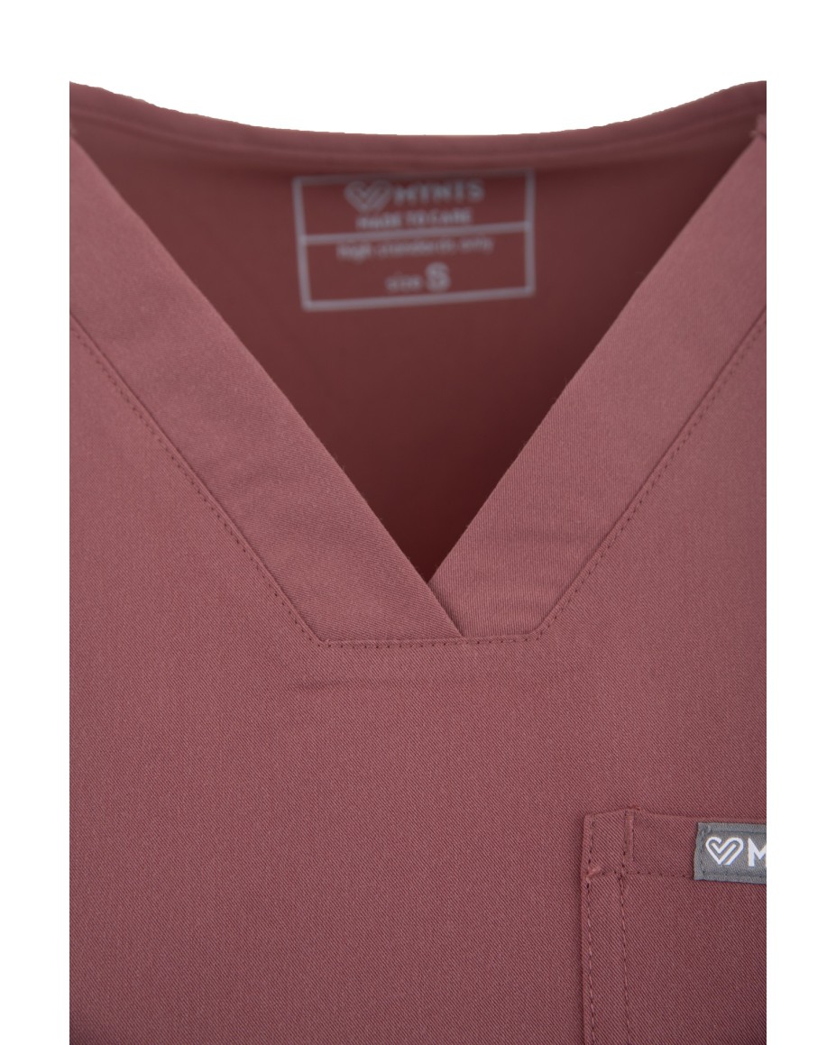 V-Neck Pocket Genius – Scrub Top Women WMT001 Terra Rose - MYNTS
