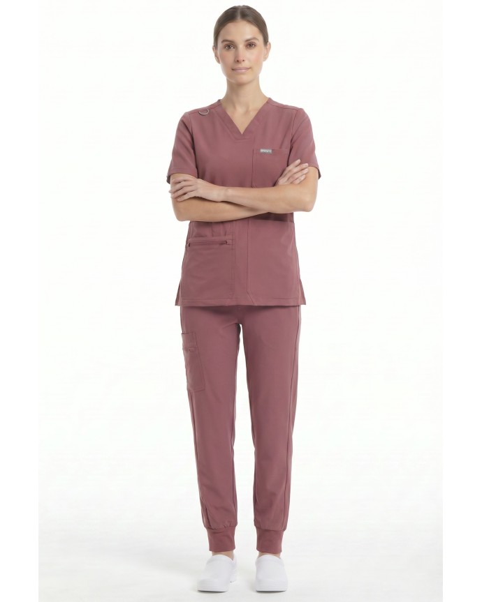 copy of MYNTS V-Neck Pocket Genius – Scrub Top Women WMT001 Terra Rose - MYNTS 2