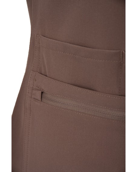 V-Neck Pocket Genius – Scrub Top Women WMT001 Sahara Mokka - MYNTS