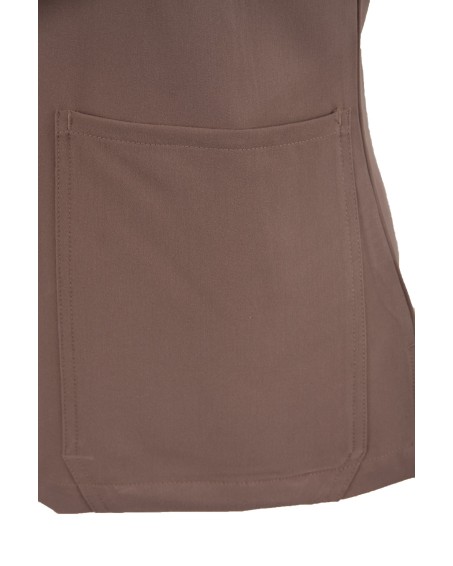 V-Neck Pocket Genius – Scrub Top Women WMT001 Sahara Mokka - MYNTS
