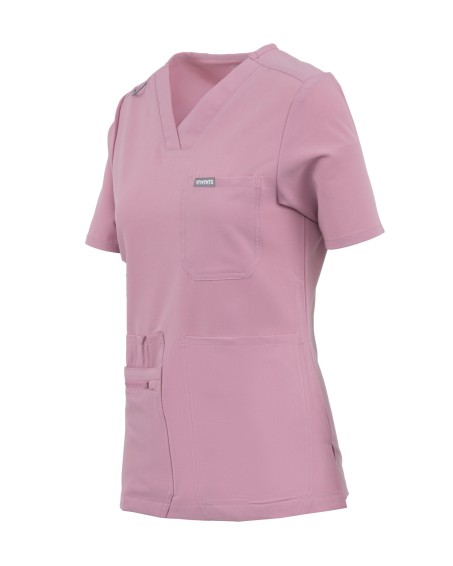 V-Neck Pocket Genius – Scrub Top Women WMT001 Rose Water - MYNTS