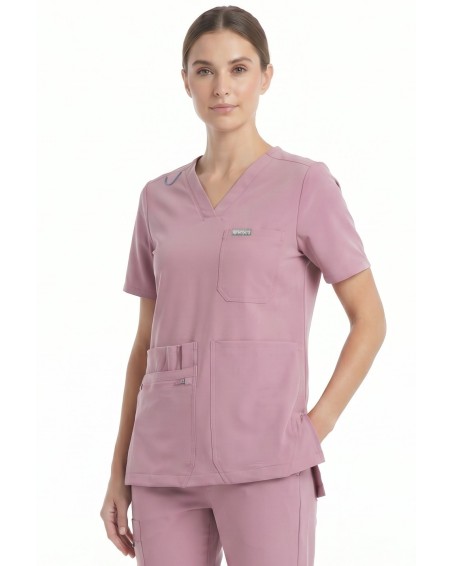 copy of MYNTS V-Neck Pocket Genius – Scrub Top Women WMT001 Rose Water - MYNTS