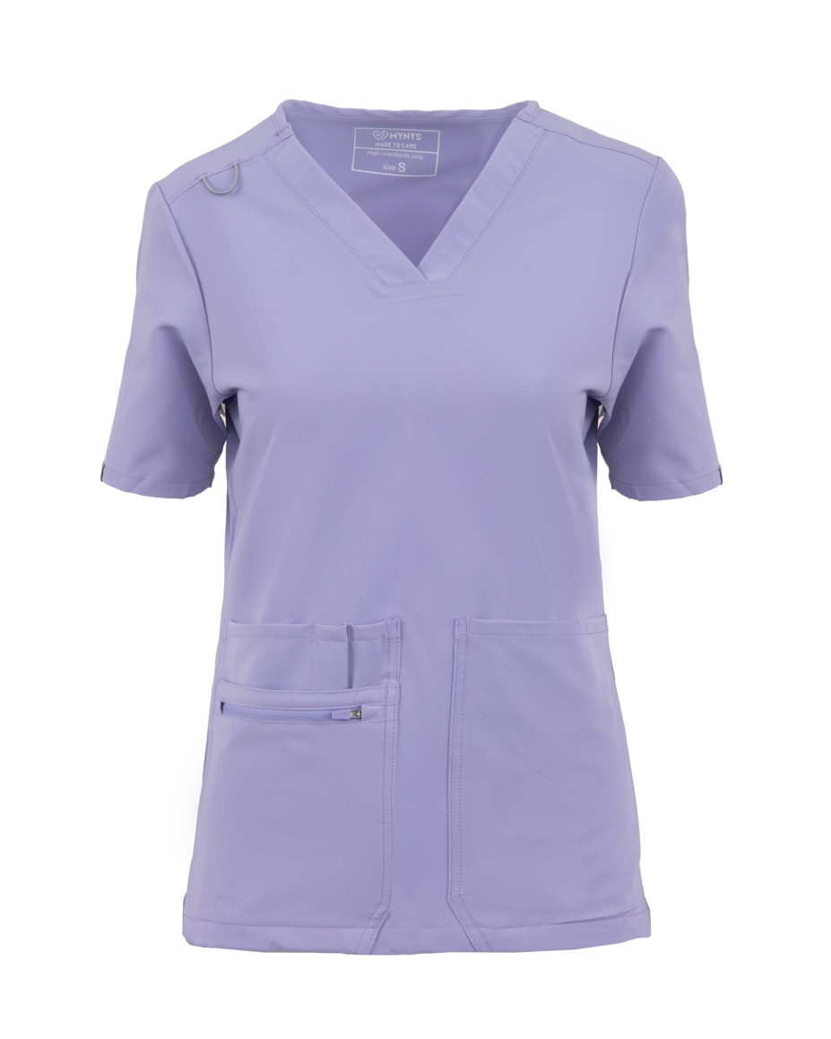 V-Neck Pocket Genius – Scrub Top Women WMT001 Lavender - MYNTS