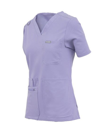 V-Neck Pocket Genius – Scrub Top Women WMT001 Lavender - MYNTS