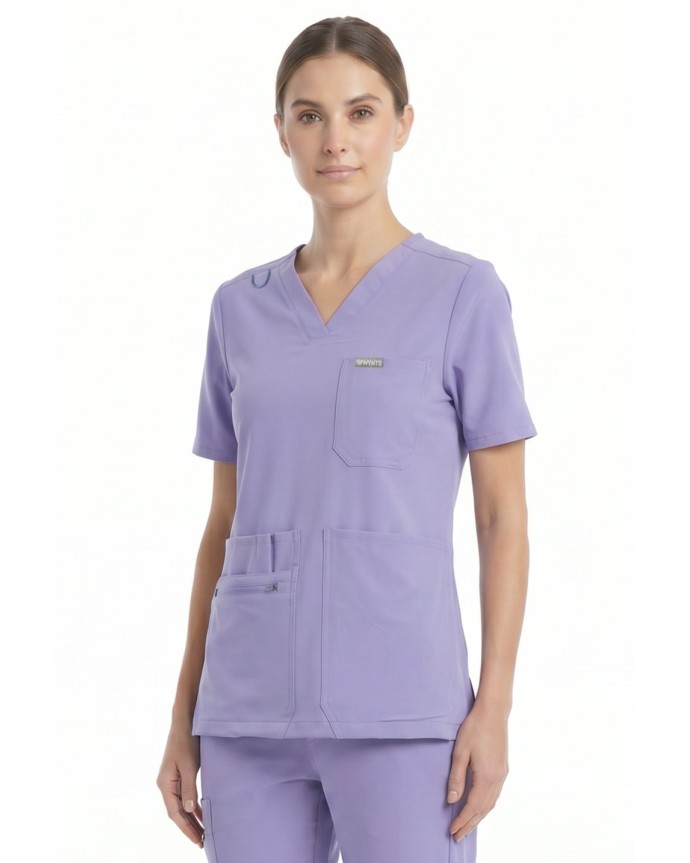 V-Neck Pocket Genius – Scrub Top Women WMT001 Lavender - MYNTS