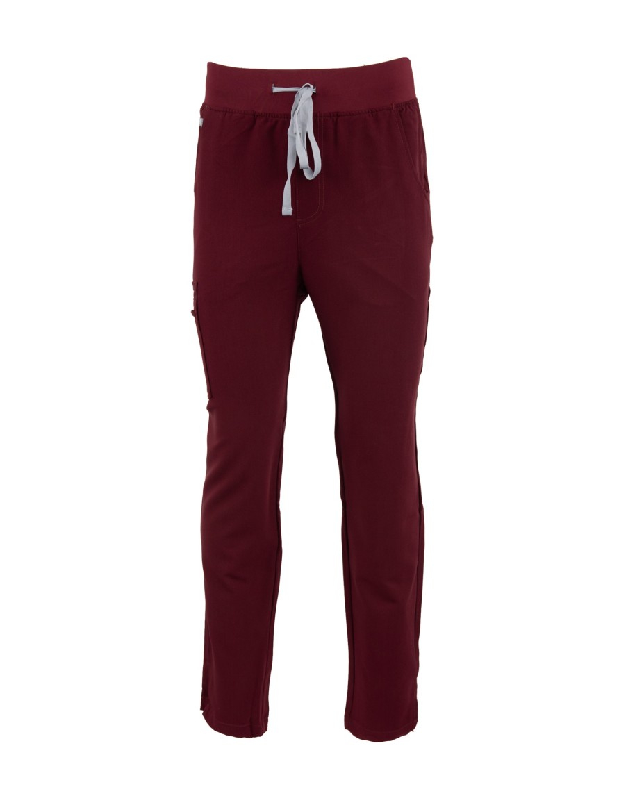 Straight Leg Pants Men MMP004 Burgundy - MYNTS