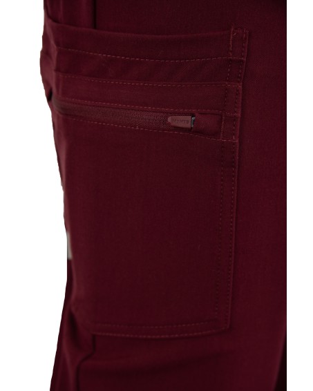 Straight Leg Pants Men MMP004 Burgundy - MYNTS