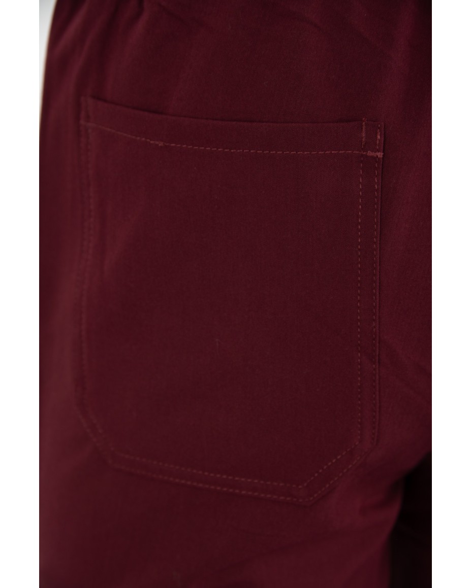 Straight Leg Pants Men MMP004 Burgundy - MYNTS