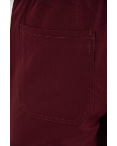 Straight Leg Pants Men MMP004 Burgundy - MYNTS