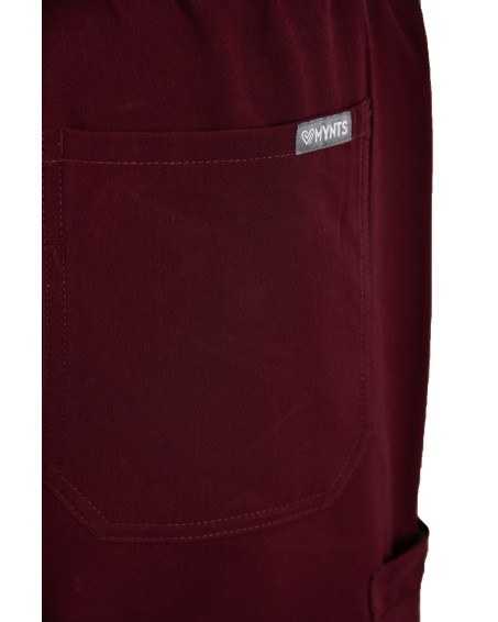 Straight Leg Pants Men MMP004 Burgundy - MYNTS