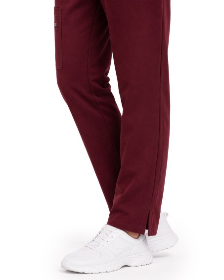 Straight Leg Pants Men MMP004 Burgundy - MYNTS