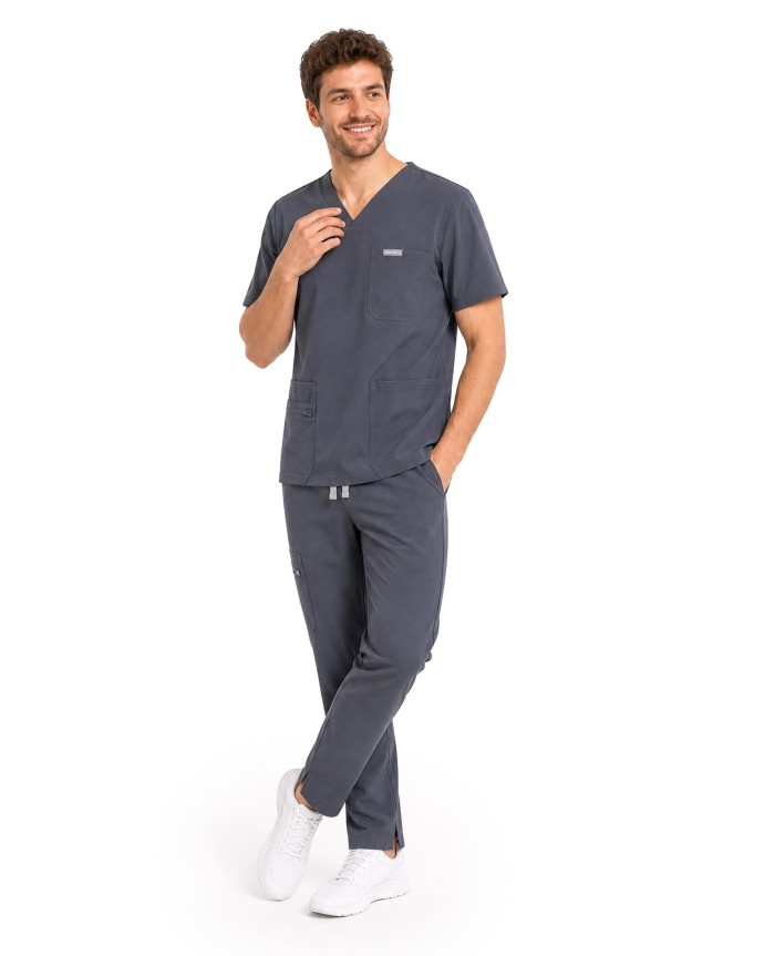 Straight Leg Pants Men MMP004 MoonStone Grey - MYNTS 2