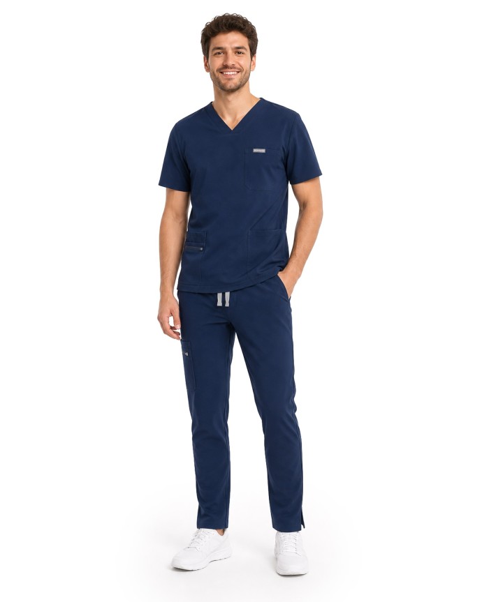 Straight Leg Pants Men MMP004 Midnight Navy - MYNTS 2