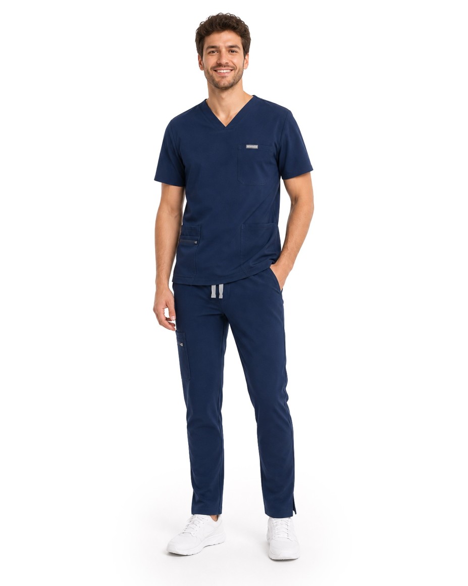 Straight Leg Pants Men MMP004 Midnight Navy - MYNTS