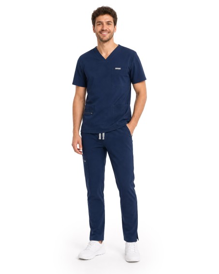 Straight Leg Pants Men MMP004 Midnight Navy - MYNTS