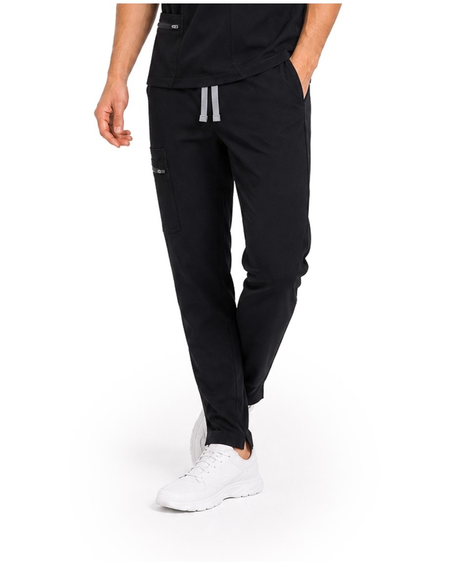 Straight Leg Pants Men MMP004 Black - MYNTS