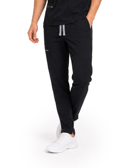 Straight Leg Pants Men MMP004 Black - MYNTS