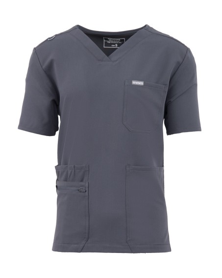 V-Neck Pocket Genius - ScrubTop Men MMT003 MoonStone Grey - MYNTS