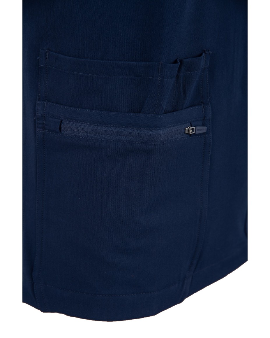 V-Neck Pocket Genius - ScrubTop Men MMT003 Midnight Navy - MYNTS