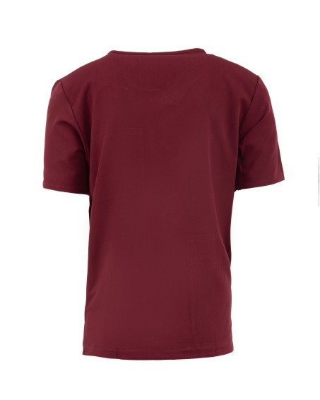 V-Neck Pocket Genius - ScrubTop Men MMT003 Burgundy - MYNTS